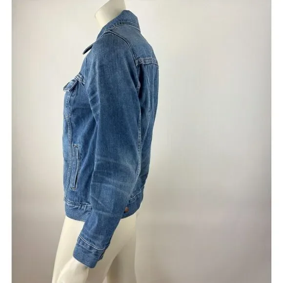 Madewell Classic Denim Jean Jacket Women M NWT Cotton Pockets Long Sleeve Blue‎